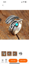 Beautiful wide band turquoise rings