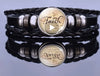 Button Leather Inspirational bracelets