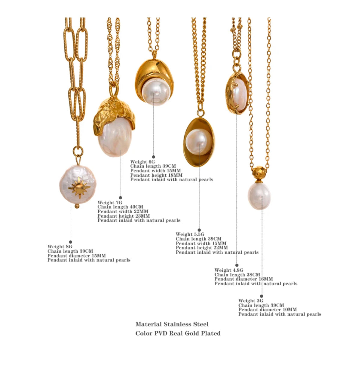 Long Pearl Pendant Necklace | Katie Dean