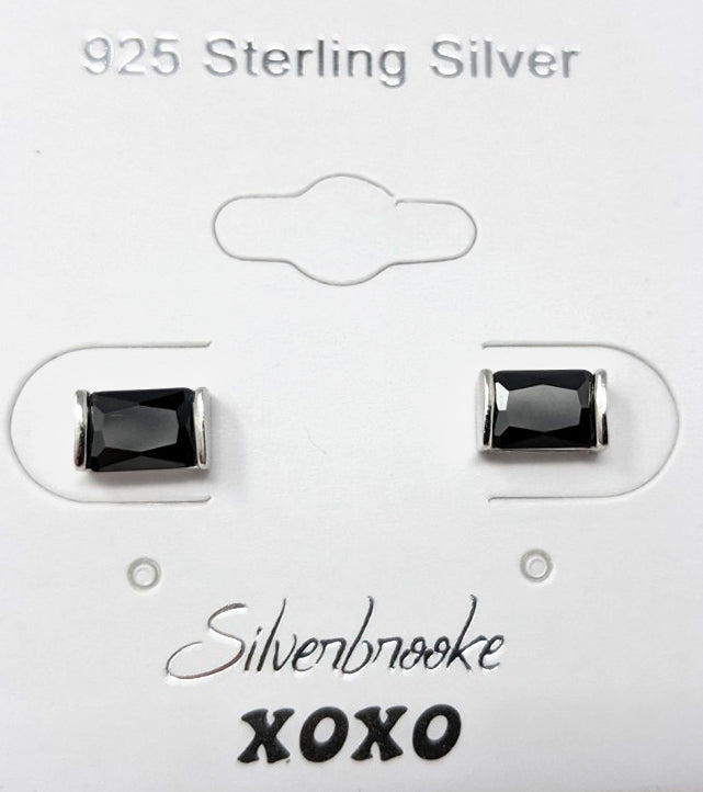 Sterling Silver Crystal Studs Birthstone Colors